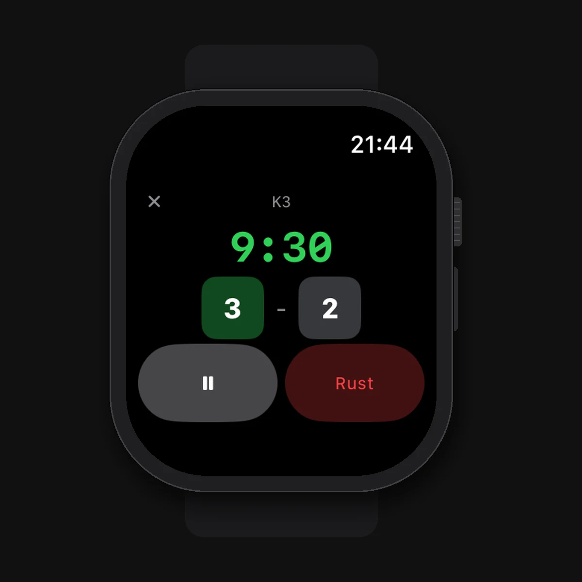 Fluiter op een horloge