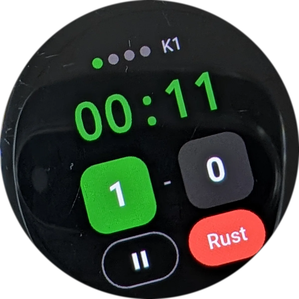 Fluiter op een horloge